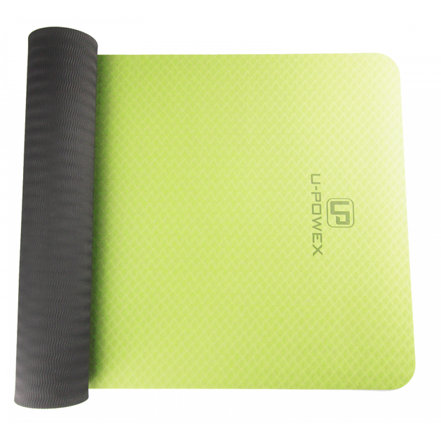 Килимок для йоги та фітнесу U-Powex Classic Pro Салатовий/Чорний (12052042012)