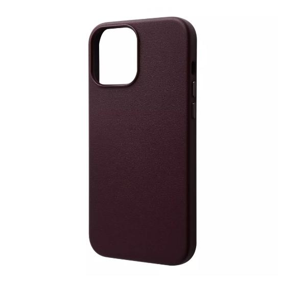 Чехол-накладка для телефона WAVE Premium Leather Edition Case with Magnetic Ring - iPhone 13 Pro Max dark cherry (428190806)