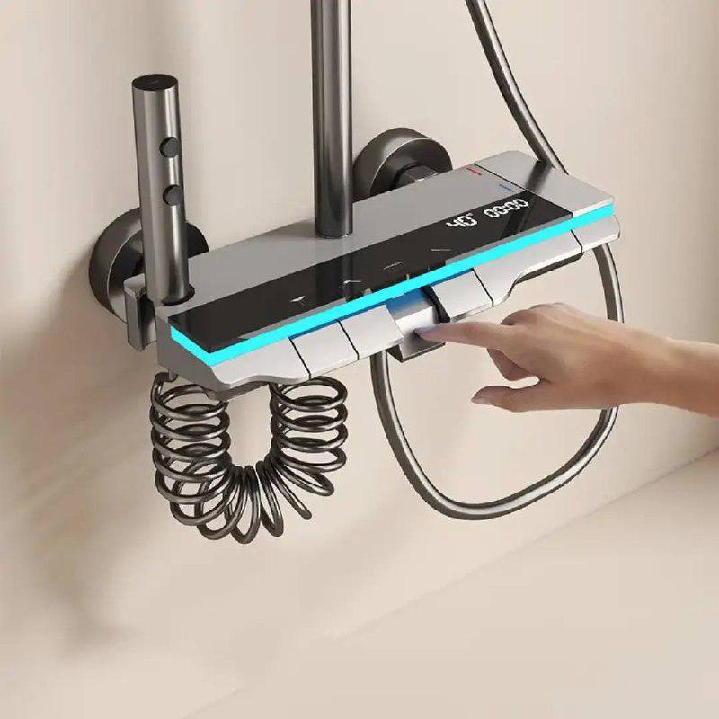 Душова система Epelli Linea Blu з підсвіткою та термостатом (2538741900) - фото 5 Душова система Epelli Linea Blu з підсвіткою та термостатом (2538741900) - фото 5