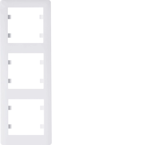 Рамка трехместная вертикальная Hager Lumina Soul Белый (WL5130)