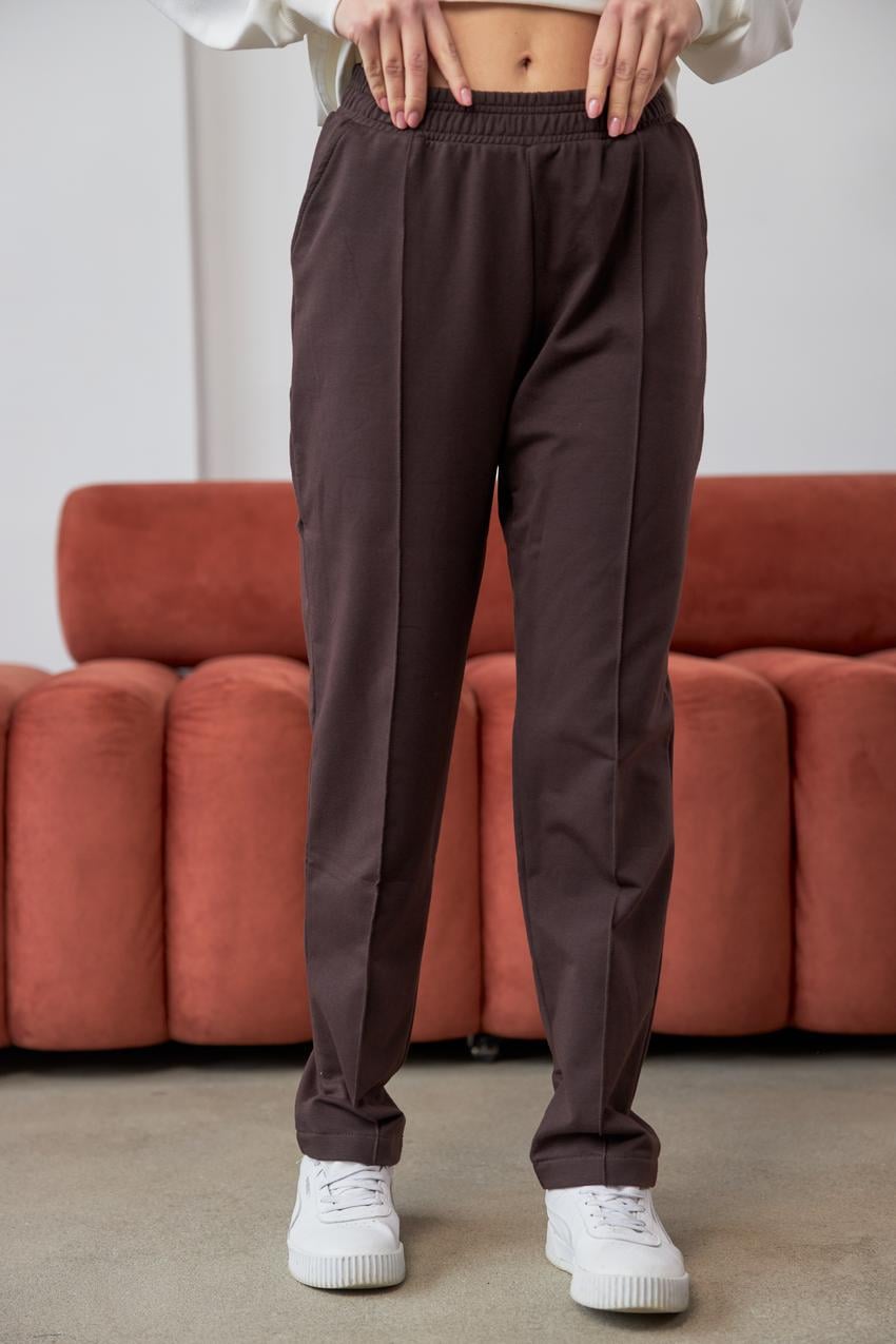 Брюки женские М166.2 двухнить XXL Коричневый (877-1-64)