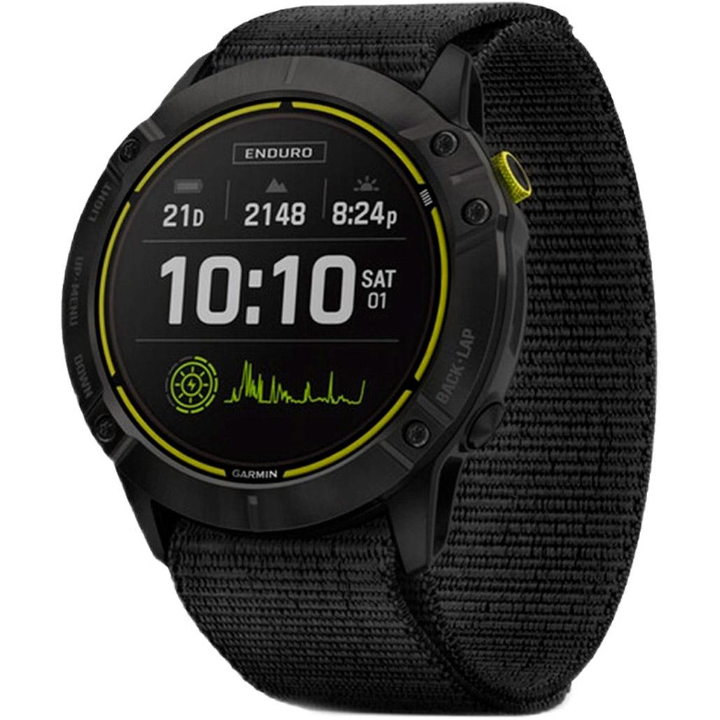 Смарт-годинник Garmin Enduro Carbon Gray Titanium with Black UltraFit Nylon Strap (010-02408-01/11) - фото 6