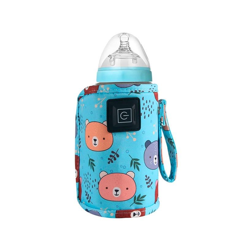 Подогреватель для детской бутылочки Lesko N-009 Bear USB/цифровой дисплей портативный Blue (32467938)