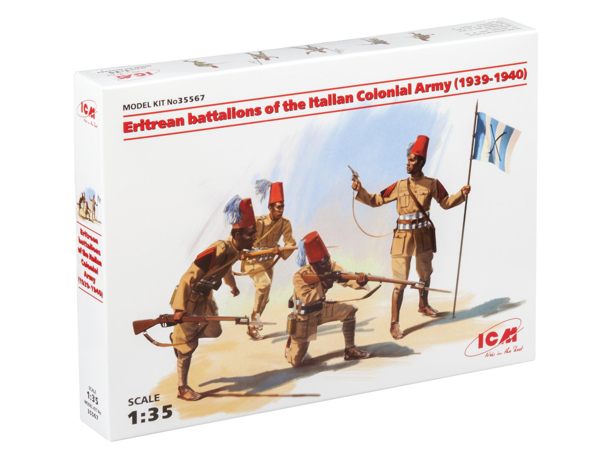 Збірна модель ICM Еритрейські батальйони італійської колоніальної армії 1939-1940 р 4 фігури (35567)