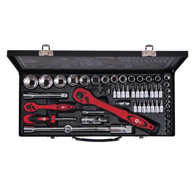 Набор инструментов профессиональный Intertool 1/2" 1/4" 56 пр.