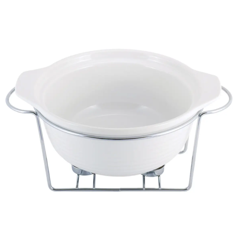 Марміт керамічний Kamille 6401 2,4 л зі скляною кришкою та металевою підставкою (NA001947)