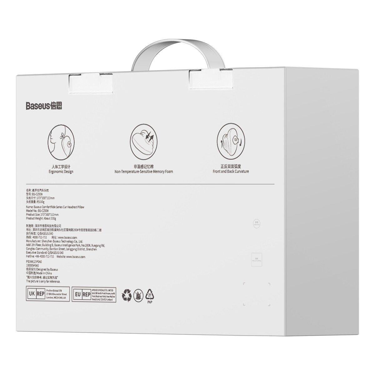 Подушка автомобильная Baseus C20036400111-00 ComfortRide Series Car Headrest Pillow Cluster 273x200x113 мм Black (606210) - фото 5 Подушка автомобильная Baseus C20036400111-00 ComfortRide Series Car Headrest Pillow Cluster 273x200x113 мм Black (606210) - фото 5