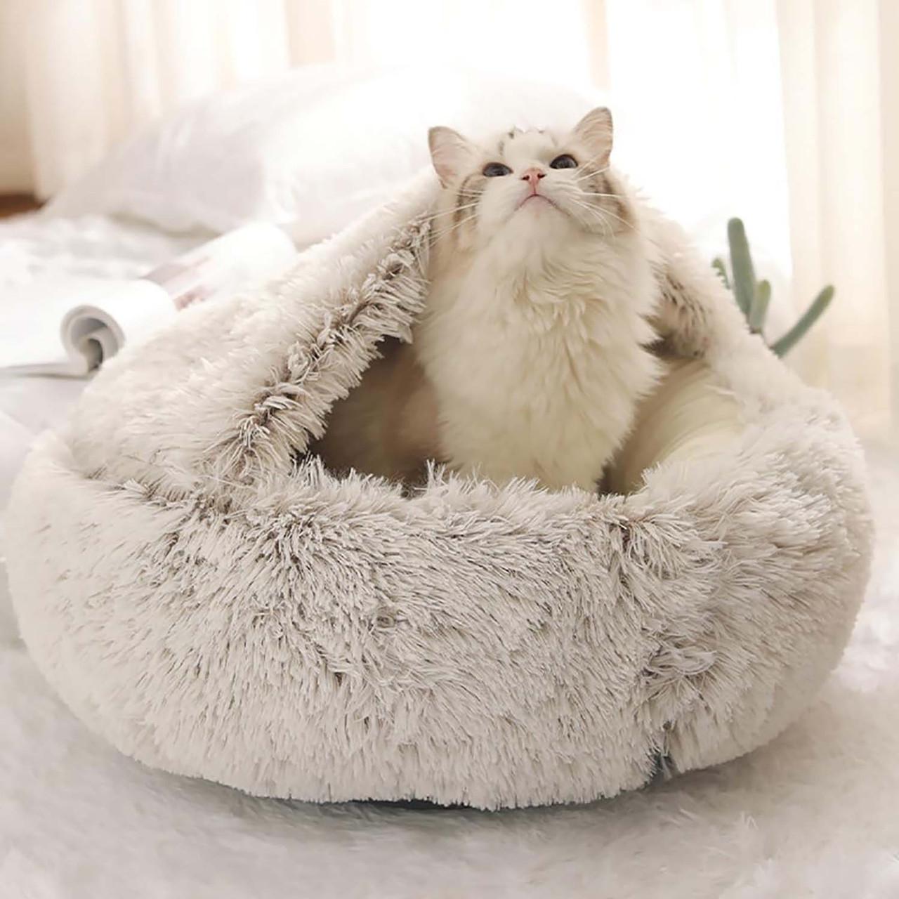 Домик-лежанка Ракушка для кошек и собак до 7 кг M/50 см Grey