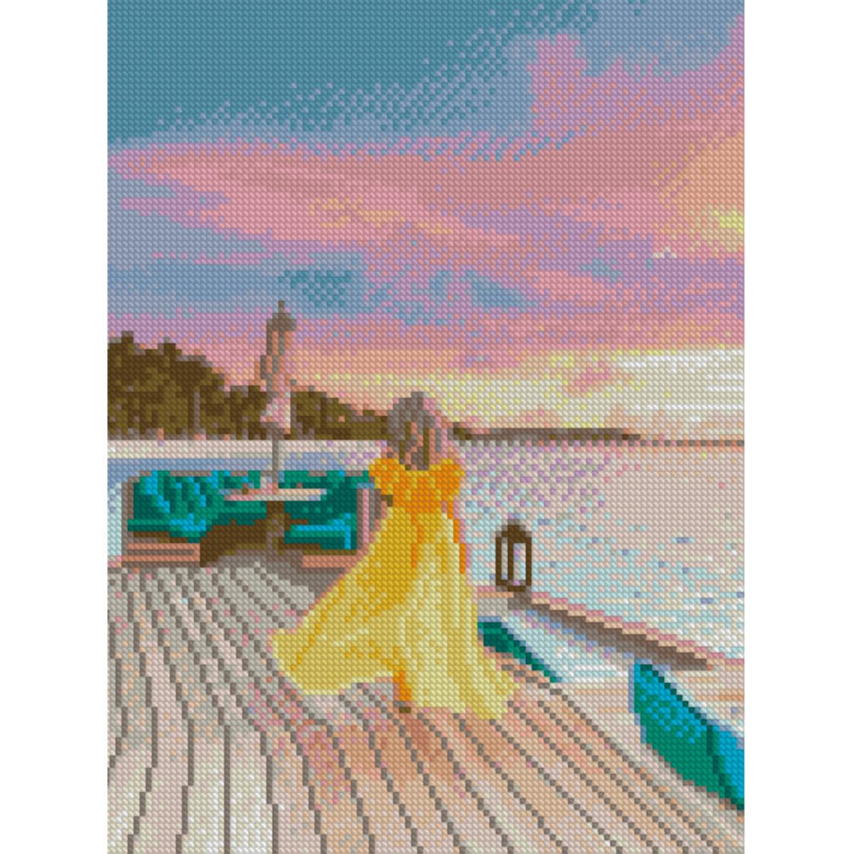 Алмазная мозаика Strateg Райская прогулка 30х40 см (Str-HX270)