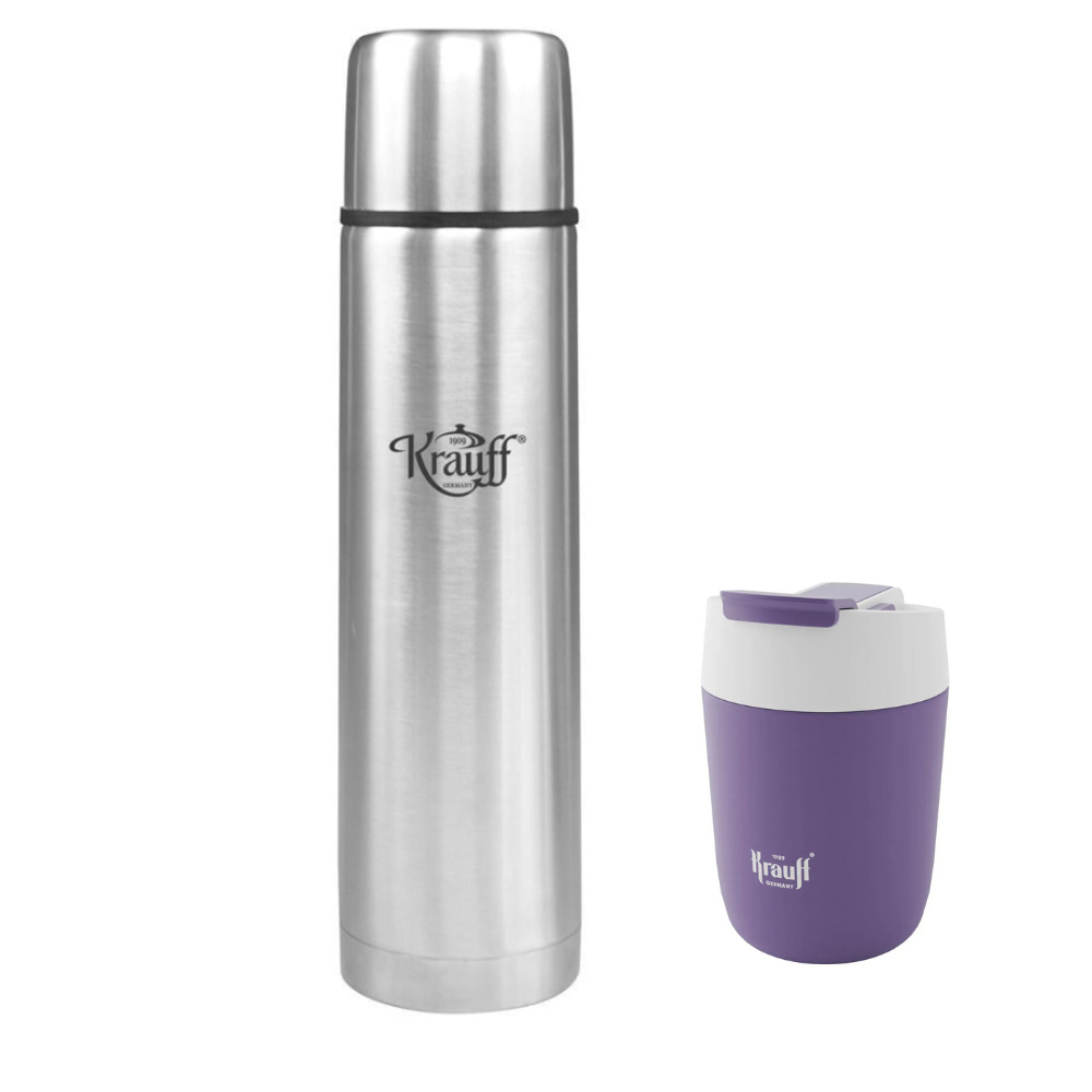 Термос Krauff 1200 мл с термокружкой 510 мл (28277)