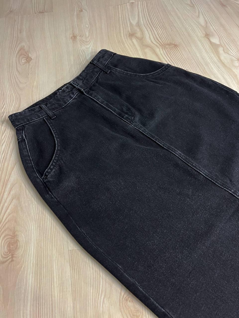 Спідниця жіноча Zeo Basic 3810 джинсова розрізи по боках довга р. 32 Чорний (1163) - фото 7