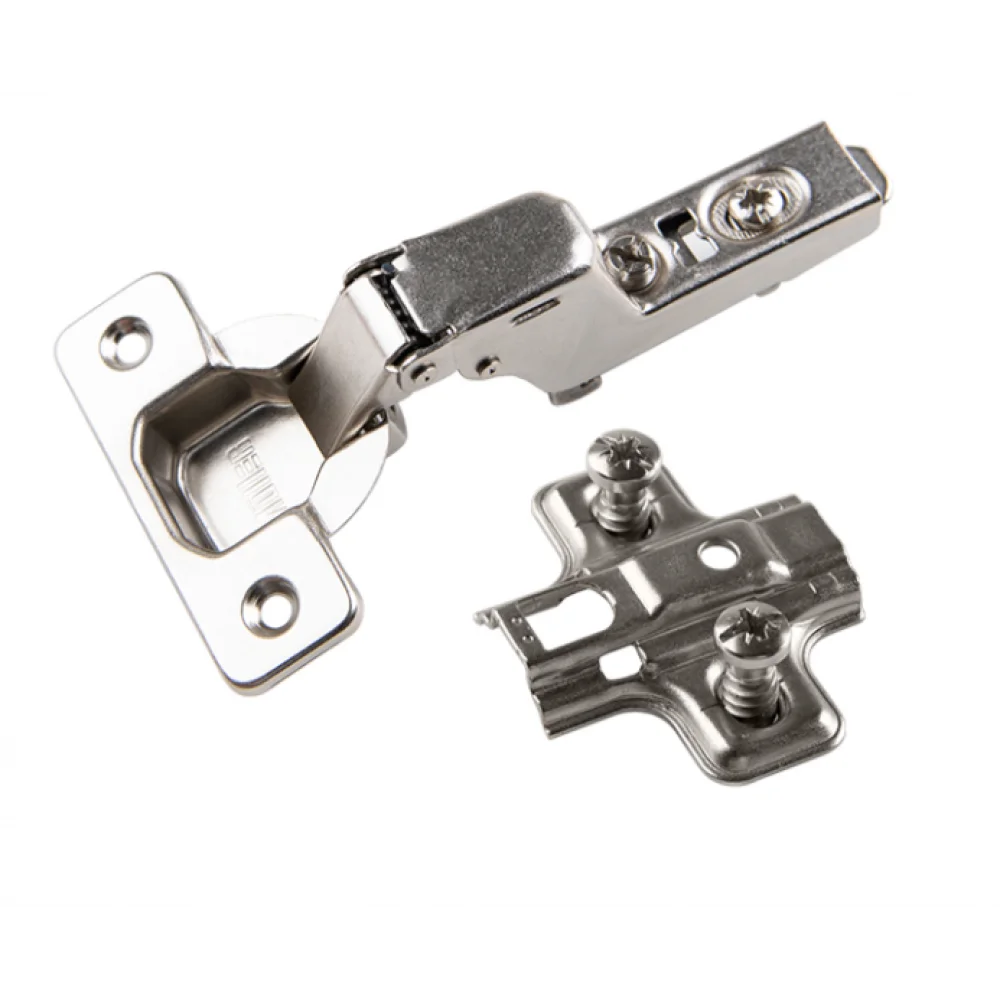 Петля Muller внутрішня з монтажною планкою з євро шурупами 105° Clip-On D 35 мм з доводчиком (MP0018)