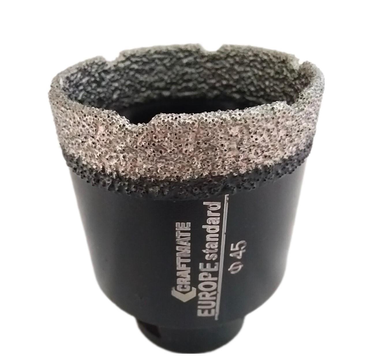 Коронка алмазная Craftmate 45 мм М14 сухое сверление для УШМ - фото 2 Коронка алмазная Craftmate 45 мм М14 сухое сверление для УШМ - фото 2