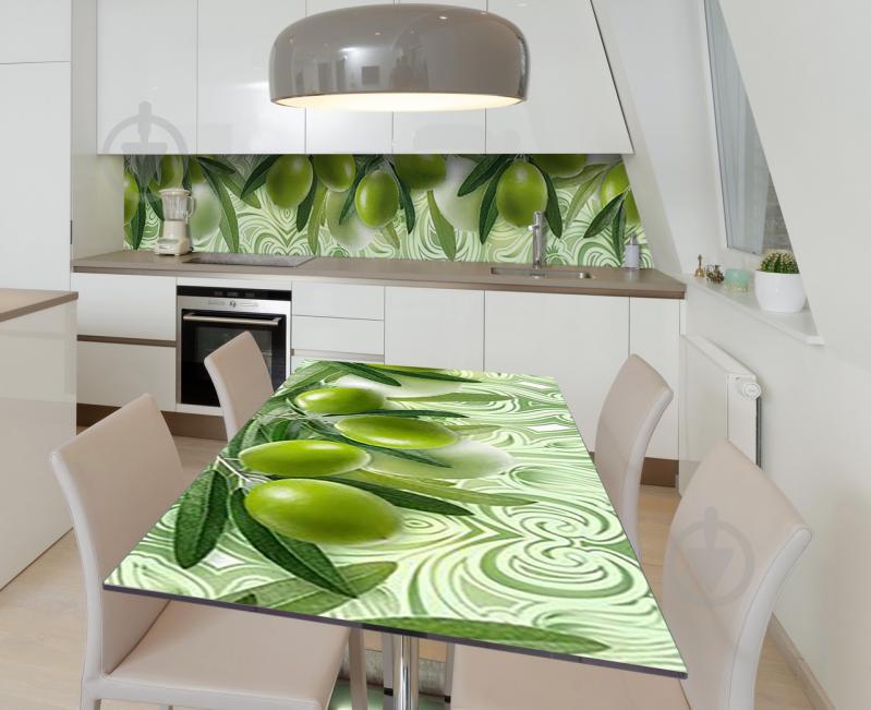 Наклейка 3Д вінілова на стіл Zatarga «Оливкові плетіння» 600х1200 мм (Z184929st) Наклейка 3Д вінілова на стіл Zatarga «Оливкові плетіння» 600х1200 мм (Z184929st)