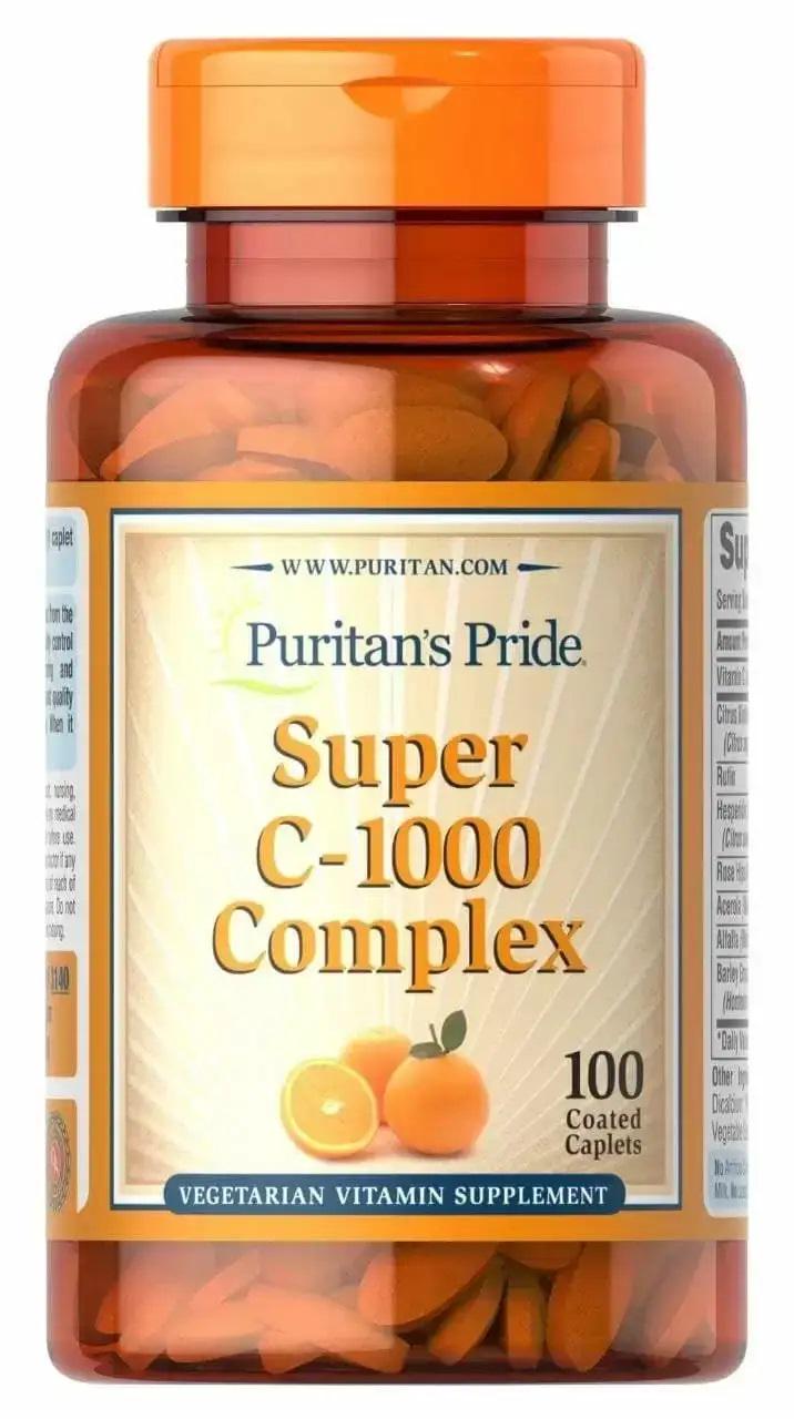 Витамин C Puritan's Pride Super C-1000 Complex 100 Caplets