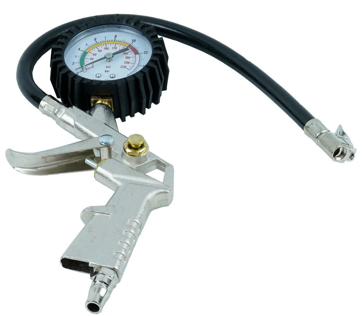 Пистолет для подкачки колес с манометром пневматический 63 мм