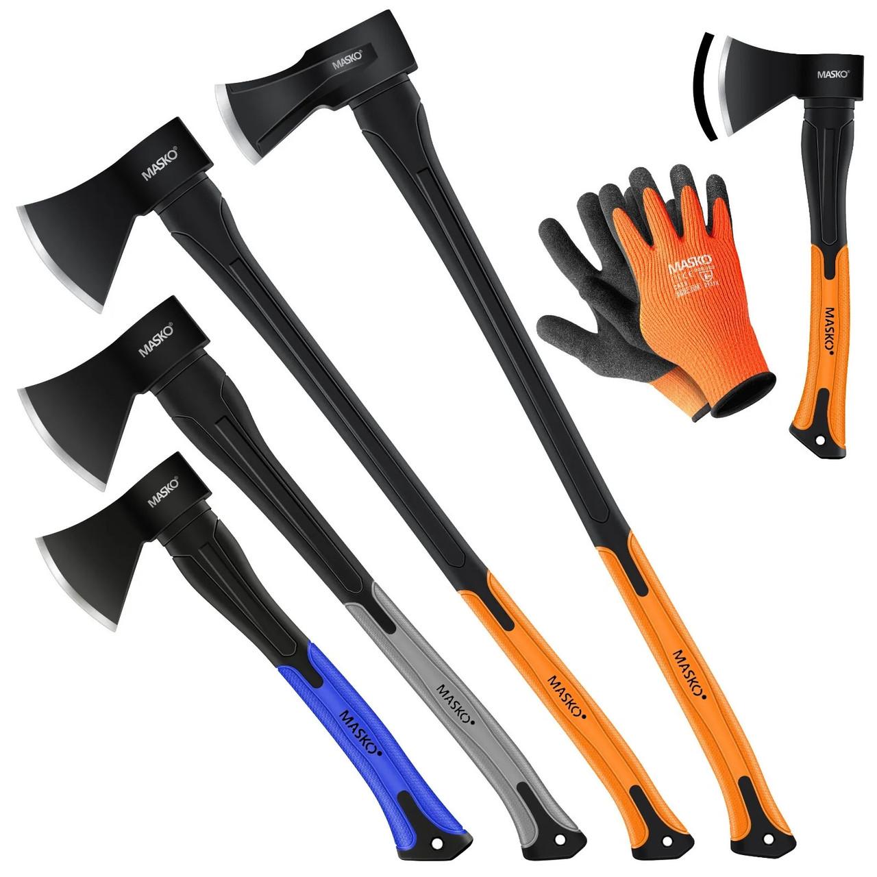 Топор универсальный MASKO с набором перчаток 1000 г Черный/Серый - фото 10 Топор универсальный MASKO с набором перчаток 1000 г Черный/Серый - фото 10