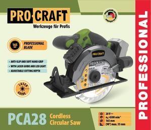 Дисковая пила аккумуляторная ProCraft PCA28 без АКБ и ЗП - фото 13