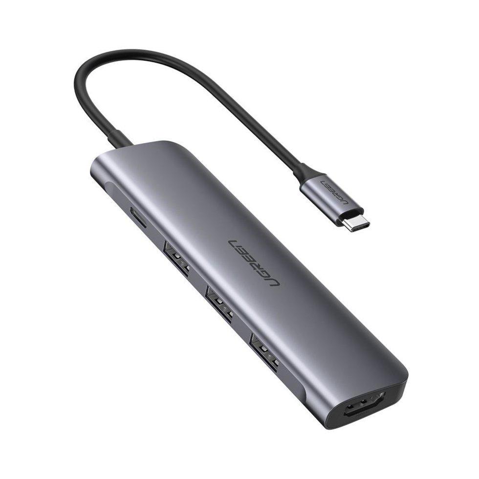 Концентратор UGREEN CM136 Type-C to USB/HDMI/USB-C (50209)