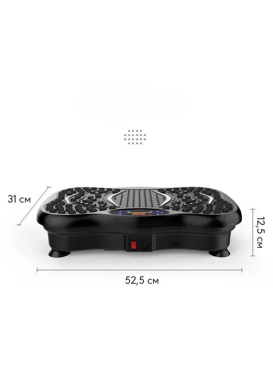 Тренажер с виброплатформой и эспандерами для похудения 99 режимов до 150 кг черный (4635742964) - фото 8