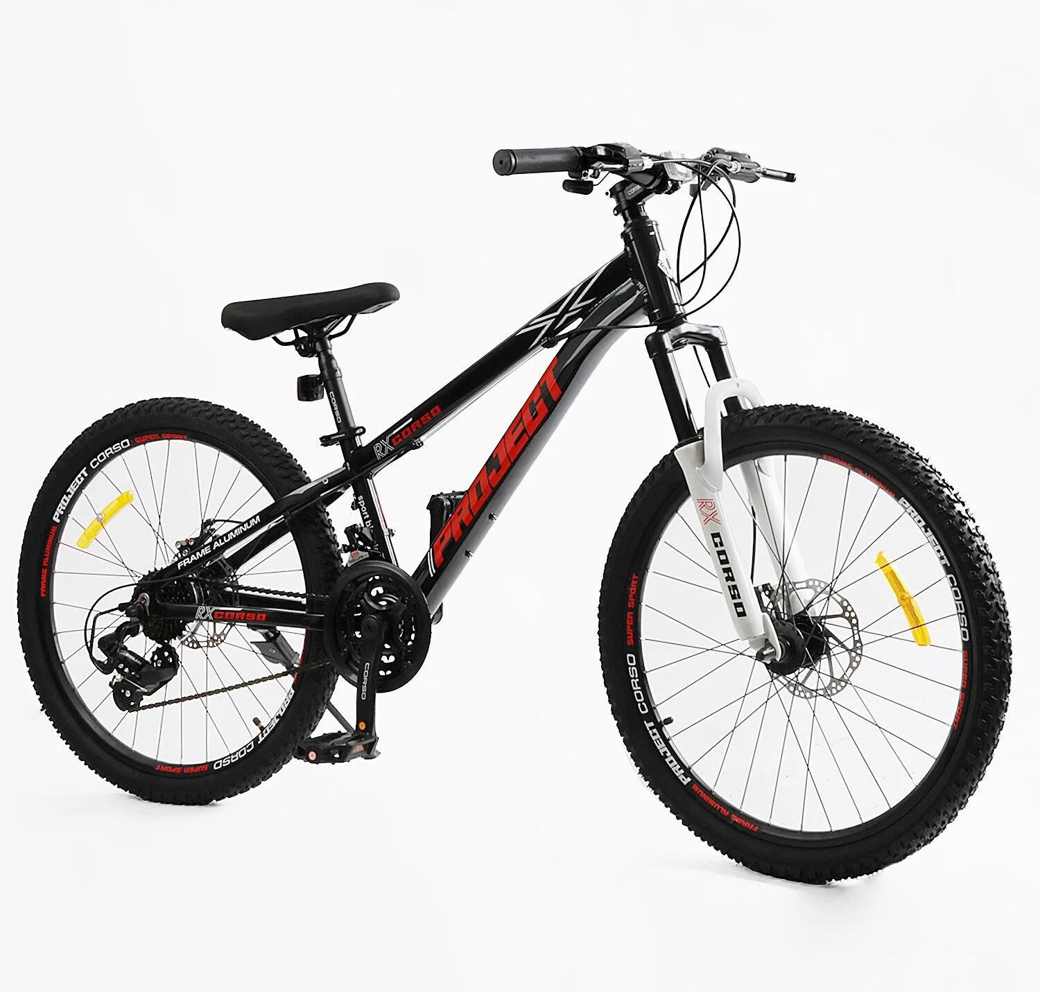 Велосипед Corso PROJECT 24 AL алюминий 11" Saiguan Черно-красно-белый (32143299)
