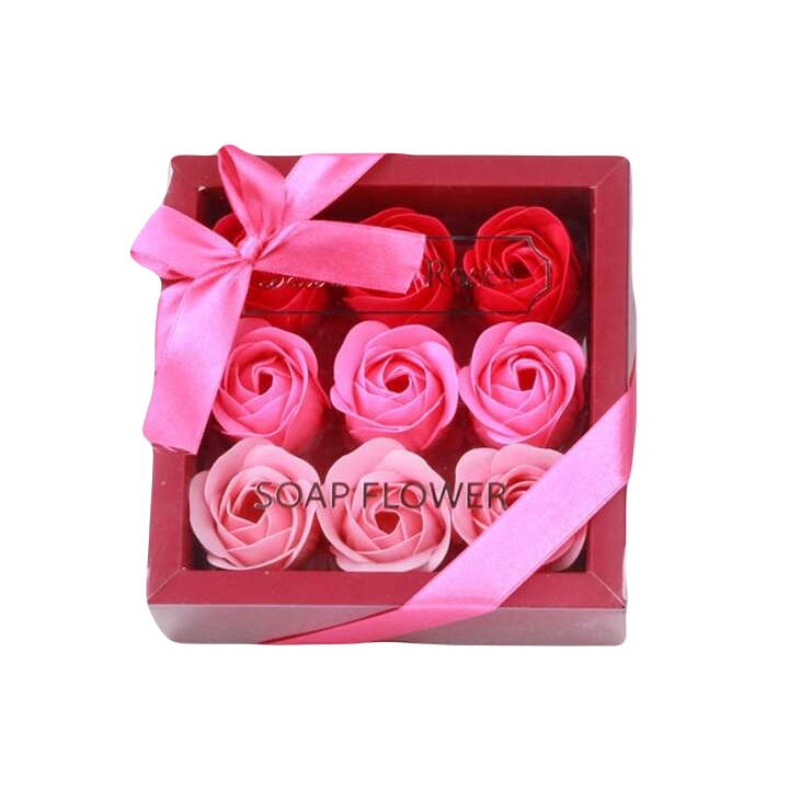 Подарочный набор Soap Flowers Розы ручной работы с эфирным маслом Розовый (9885645335)