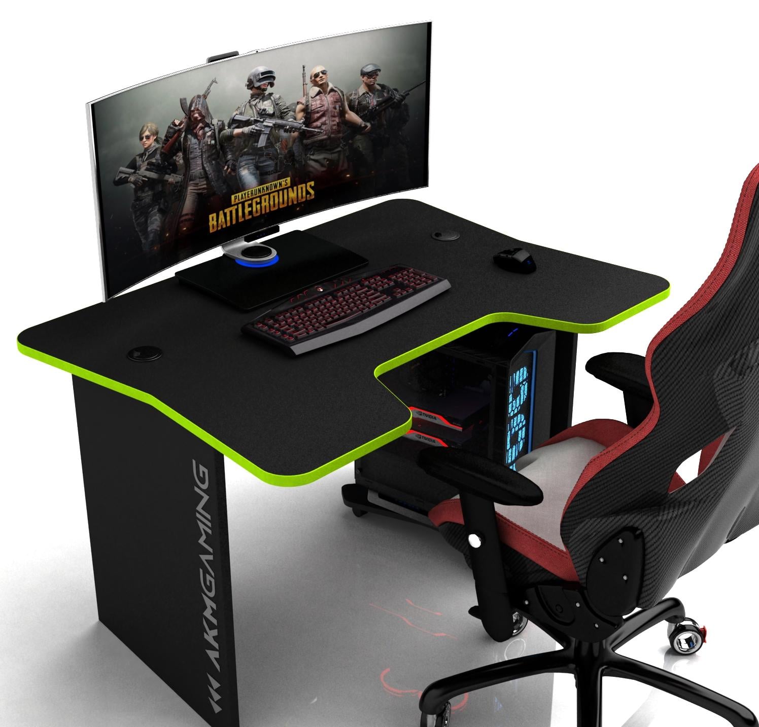 Стол геймерский CNC Mebli Comfort DX14 Black/Green