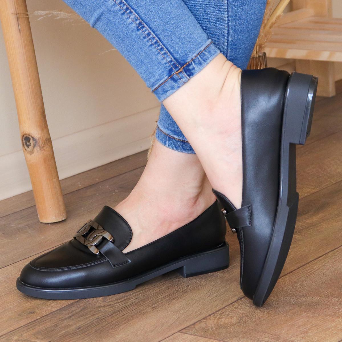 Лоферы женские Fashion р. 38 24,5 см Черный (3142)