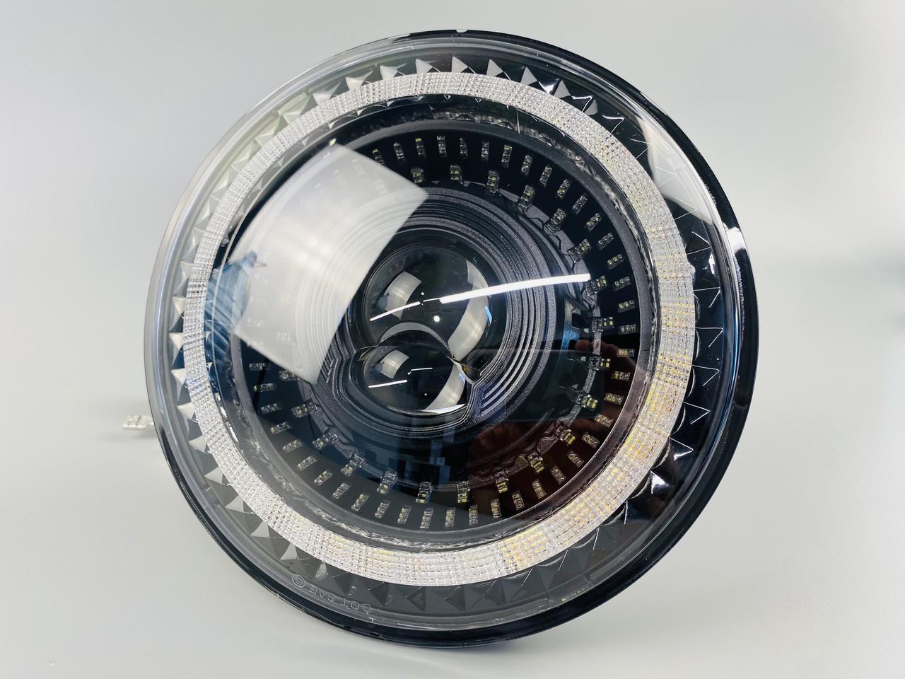 Фара головного света 7" LED 50W ближний/60W дальний/анимационный габарит/желтый поворот (2660606161)