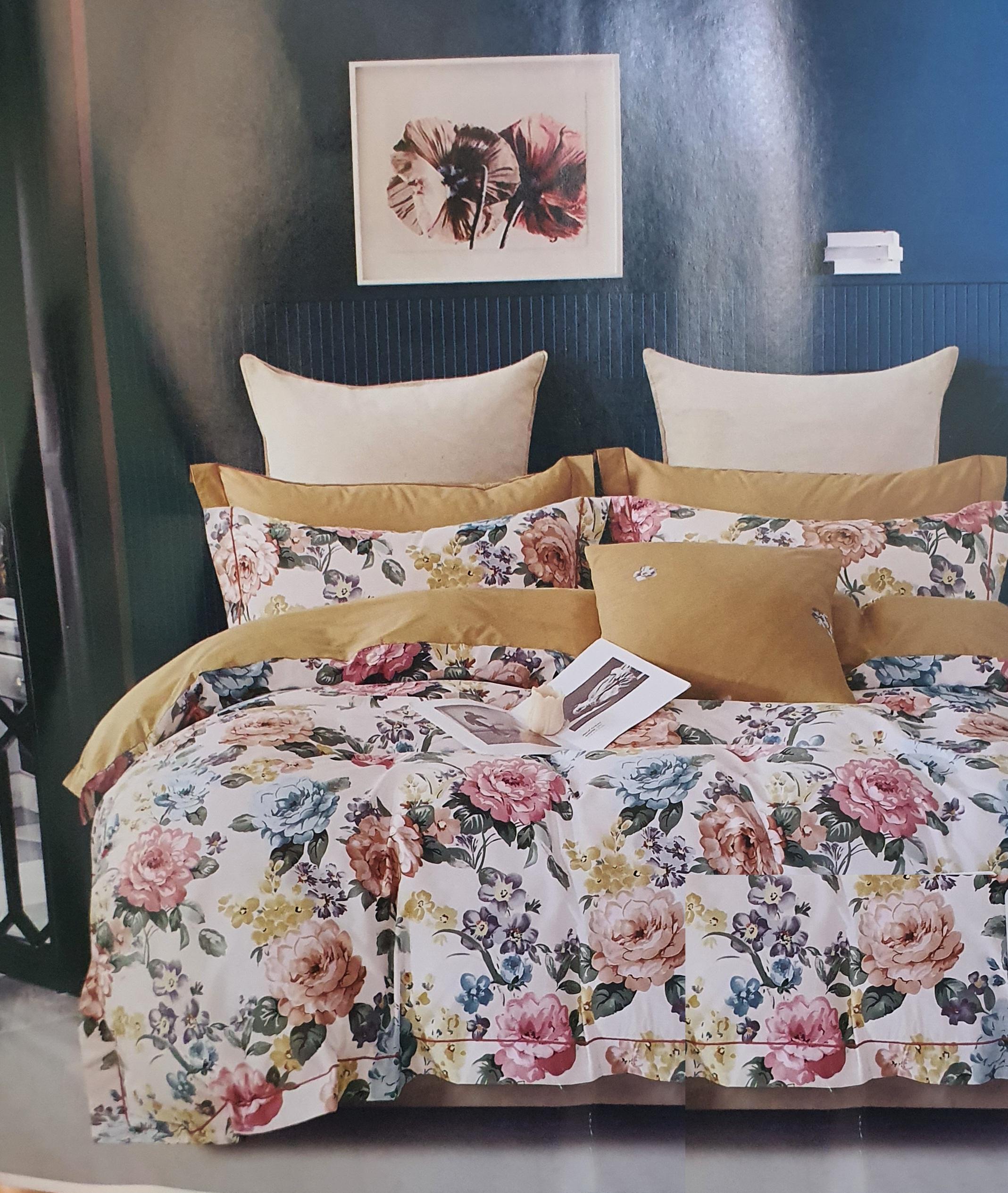 Комплект постільної білизни з ковдрою в квітах євро (700388) - фото 2 Комплект постільної білизни з ковдрою в квітах євро (700388) - фото 2