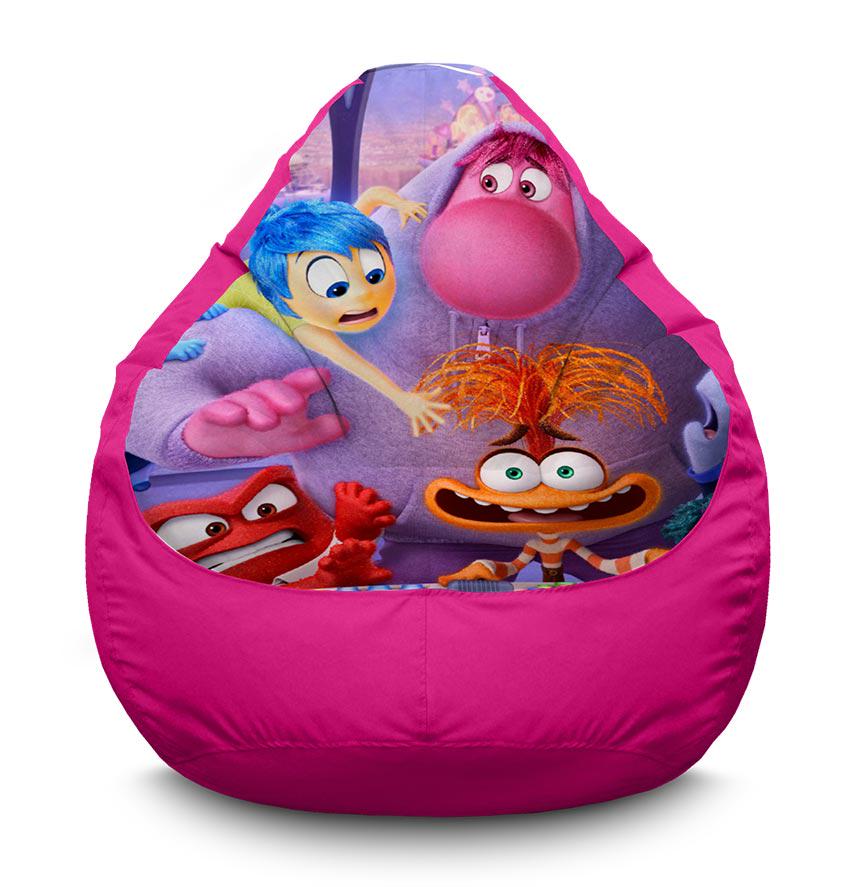 Кресло-мешок iPuff Inside out 2 Many emotions оксфорд XXXL 100х135 см Розовый (113677-2)