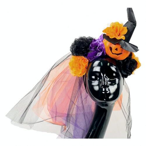 Обруч Тыковка ультра ведьмочка с фатой SETA Decor 19-969Multi