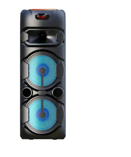 Колонка акустична акумуляторна без дротовим мікрофоном та пультом з ручкою та на колесах 80х27,5х27,5 см