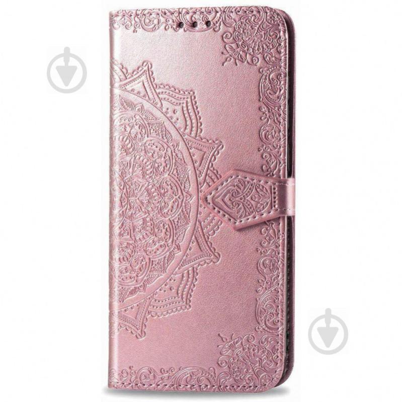 Кожаный чехол-книжка Epik Art Case с визитницей для Samsung Galaxy A51 Розовый (871196)