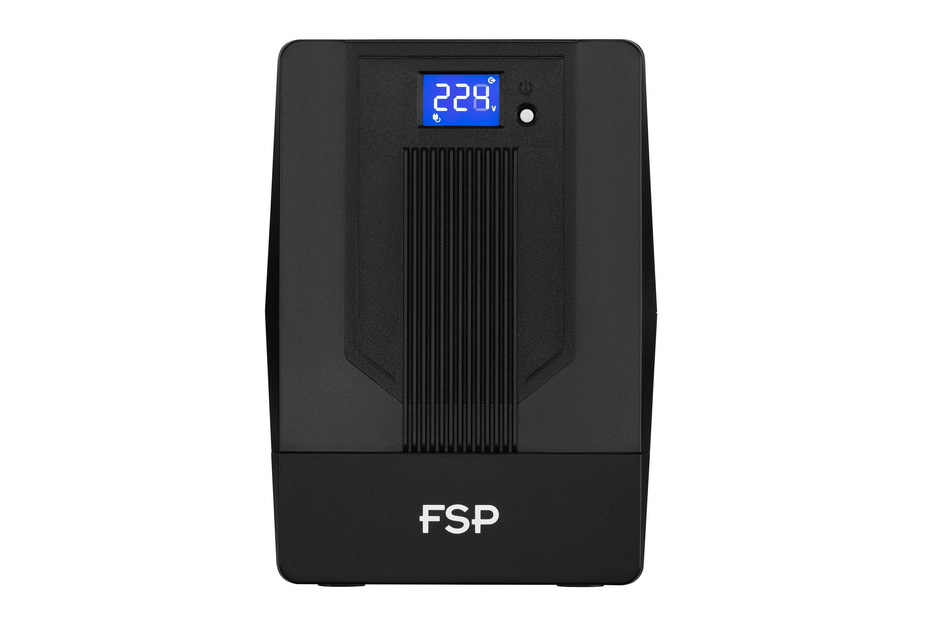 Источник бесперебойного питания FSP iFP1500 1500VA 900W LCD-дисплей USB 4xSchuko Черный (PPF9003105) - фото 2