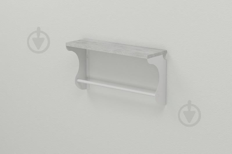 Полка настенная Ferrum-decor Юзиби 270x700x150 металл Белый ДСП Урбан Лайт 16 мм (UZI0056)