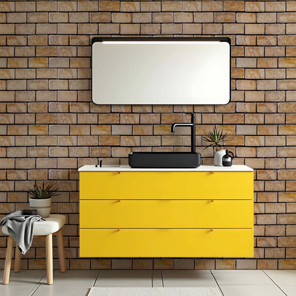 Панель декоративная ПВХ кирпич мрамор 960х480х4 мм Коричневый (SW-00001428) - фото 5