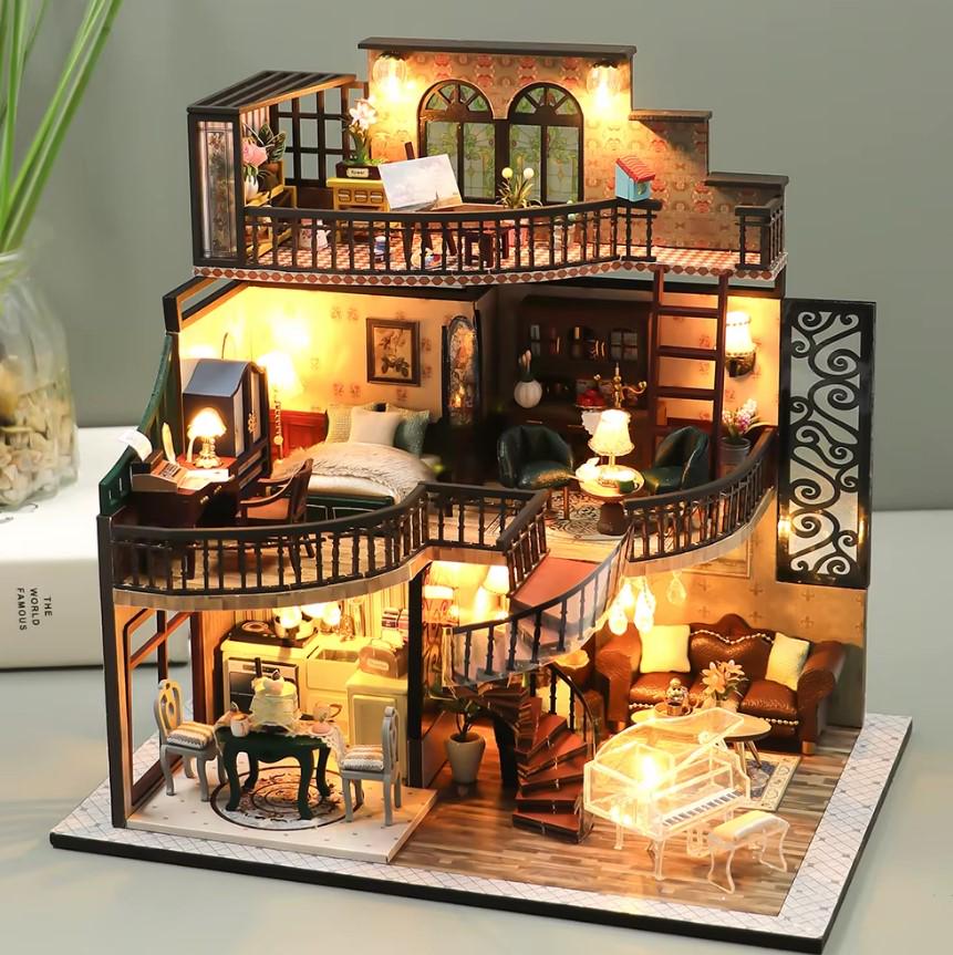 Конструктор мініатюрний DIY House Будинок з антикваріатом румбокс 25x17x24 см (2104618652) - фото 7 Конструктор мініатюрний DIY House Будинок з антикваріатом румбокс 25x17x24 см (2104618652) - фото 7