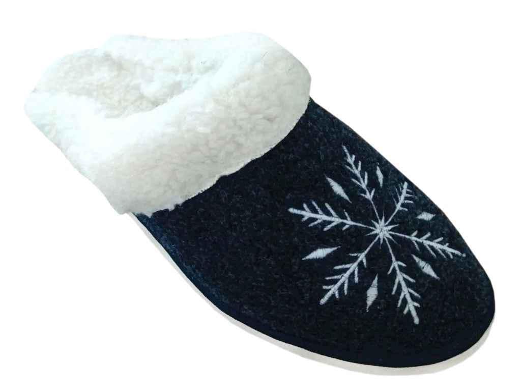Тапочки домашние женские Litma Снежинка войлок р. 36 Синий (1091783)