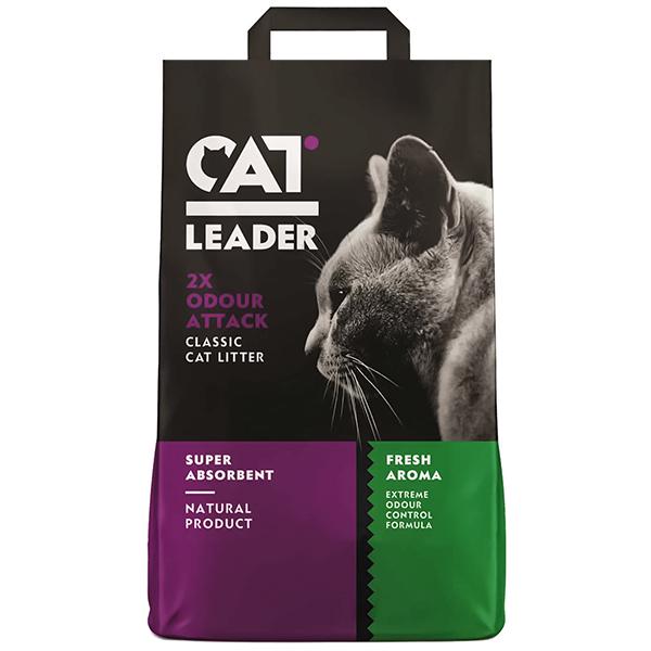 Наполнитель в кошачий туалет Cat Leader Classic 2xOdour Attack Fresh впитывающий 5 кг (801991)
