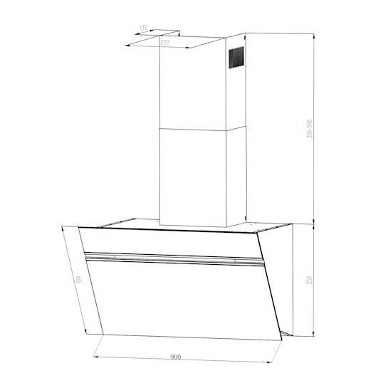 Вытяжка кухонная KLARSTEIN Аlina 600 м³/ч 90 см Белый (10034107) - фото 8