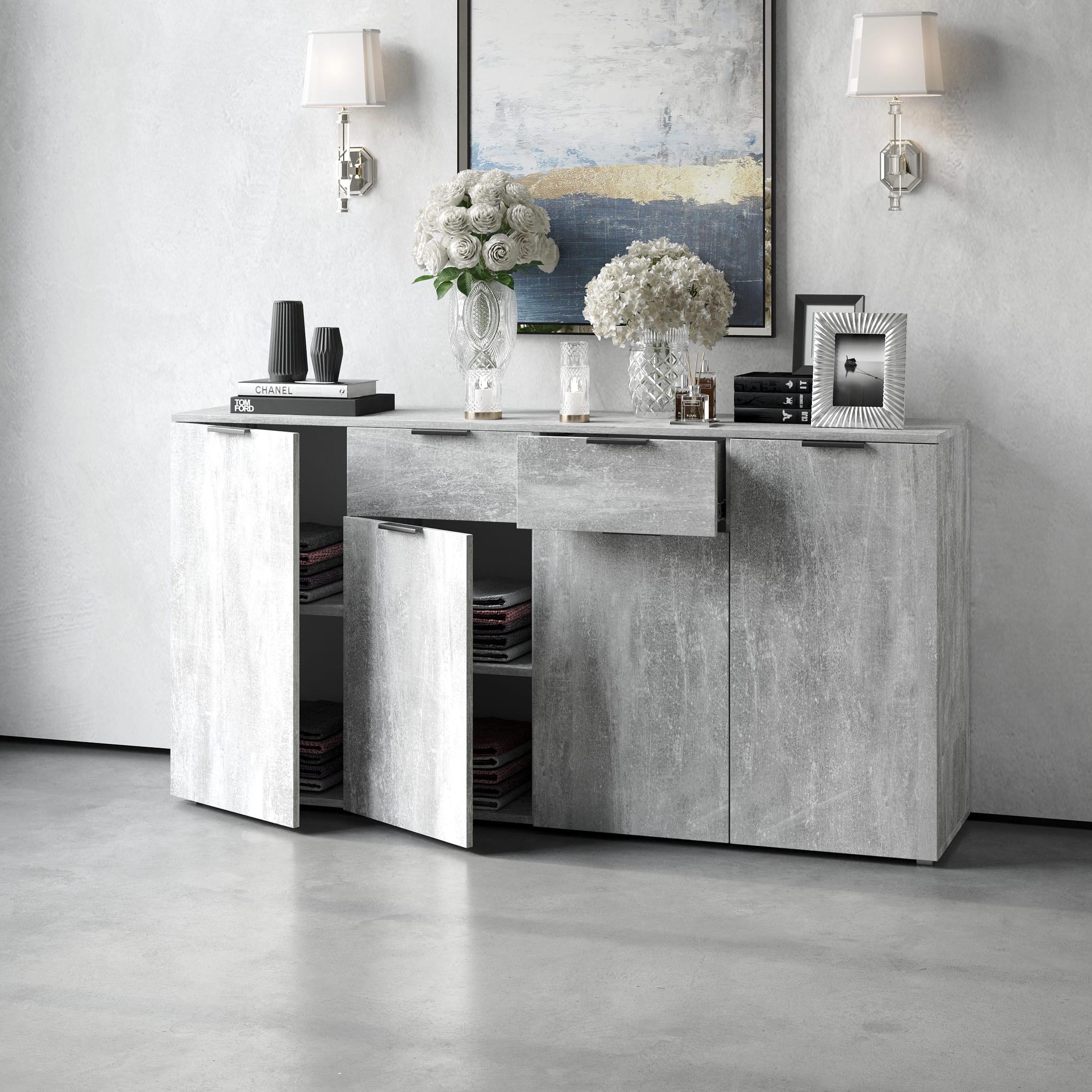 Комод №1 з дверцятами та ящиками Бетон (380247) - фото 1