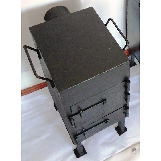 Буржуйка стальная на 20 м2, с зольником 710х340х550 см