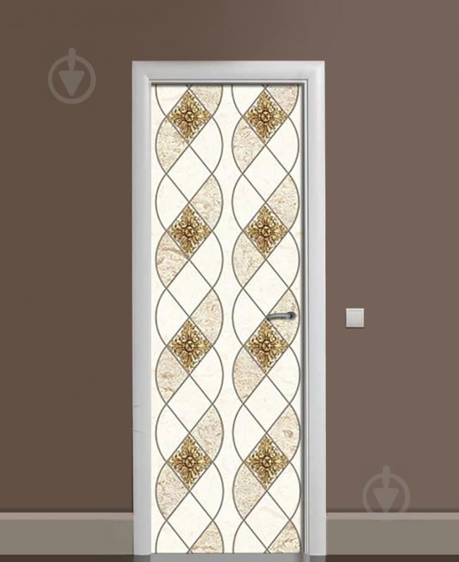 Наклейка на дверь Zatarga «Узорные косы» 650х2000 мм виниловая 3Д наклейка декор самоклеящаяся