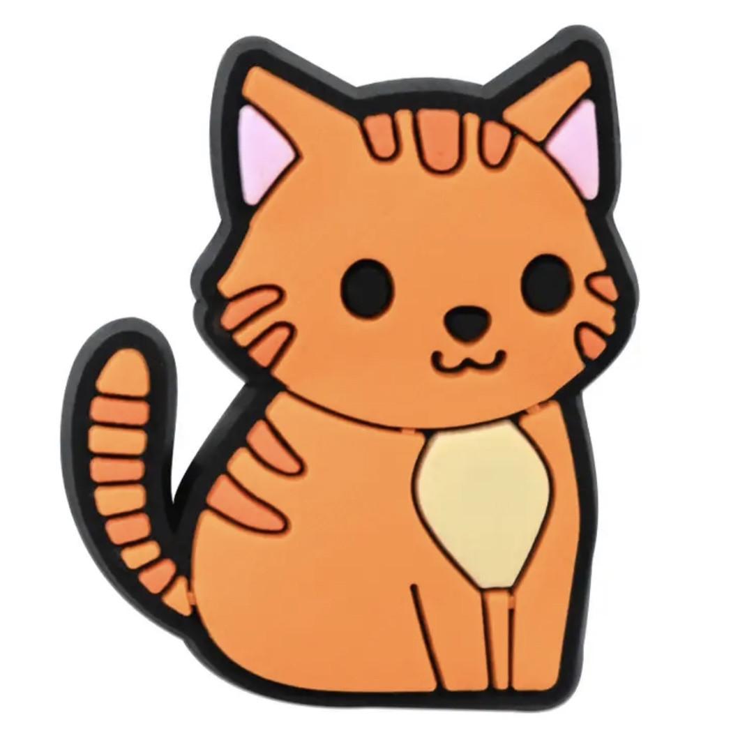 Джиббитс Jibbitz Кошка в полоску Рыжий 1 шт. (50059)