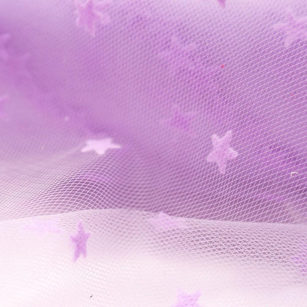 Ткань фатин Звездочки Сиреневый (12263)