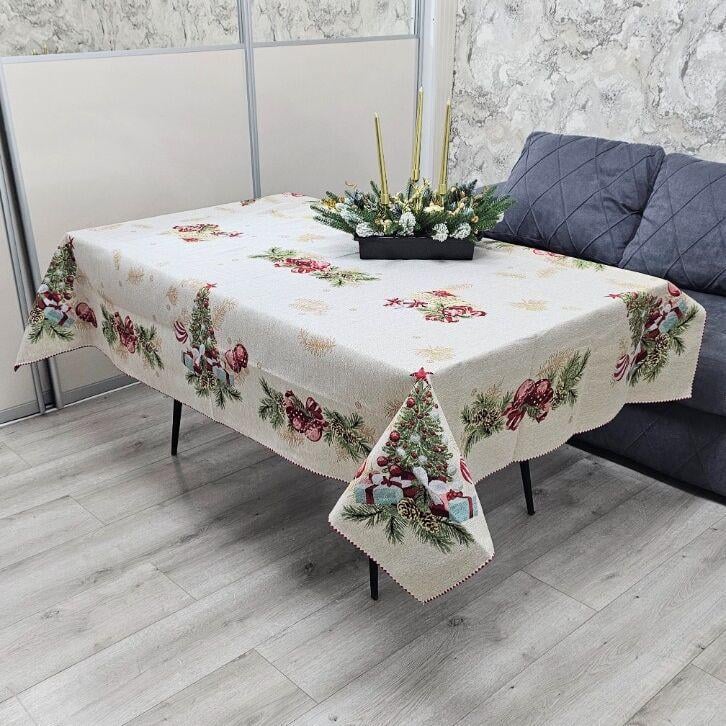Скатерть гобеленовая рождественская 120х160 см