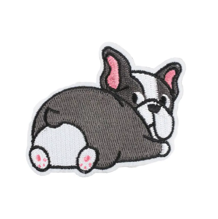 Термонаклейка на одежду для ремонта и декора Собачка Серый пудель (30763545)