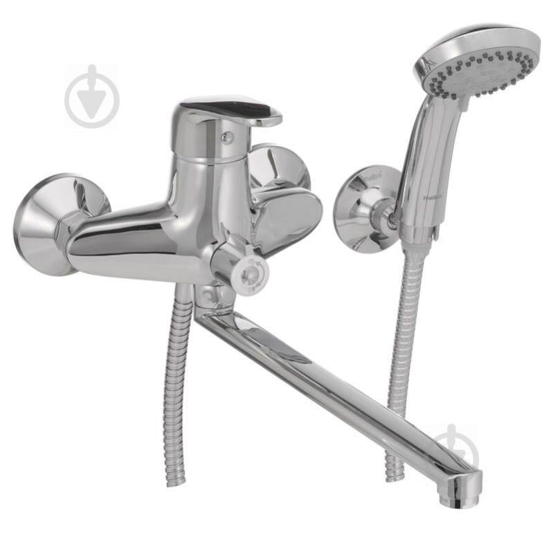 Смеситель для ванны Haiba MAGIC 006 с черной ручкой (HB0674)