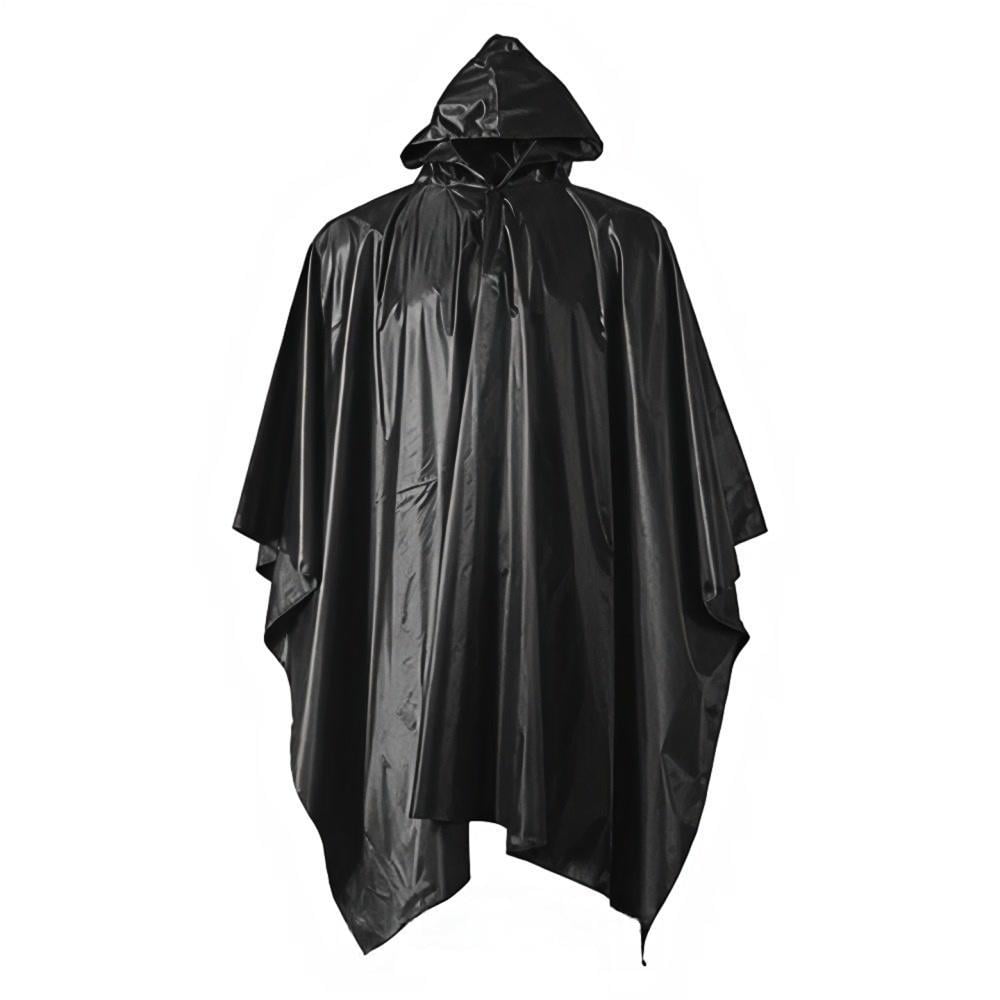 Дощовик пончо PVC, з капюшоном 100 см Чорний (29597093)